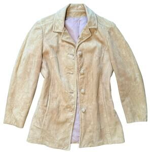 Highlander 1960s Suede Jacket Tan Vintage Coat Women’s 8 Retro